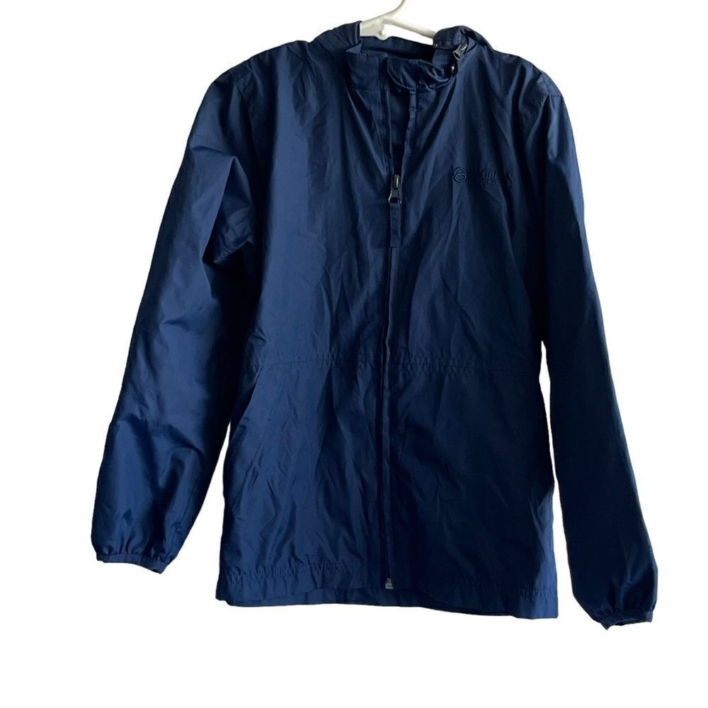 Magellan Navy Blue Hooded Windbreaker Jacket